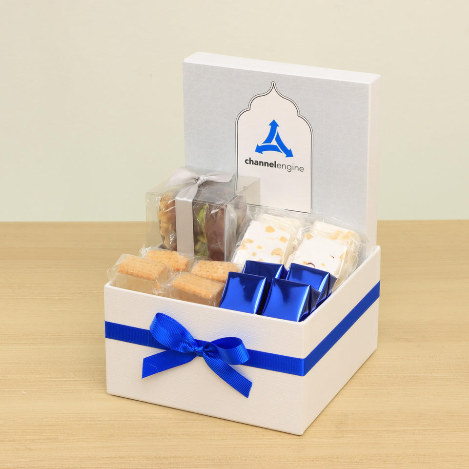 Corporate customized premium chocolate & sweets small hamper with golden ticket