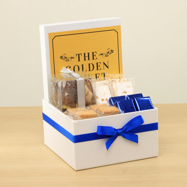 Corporate customized premium chocolate & sweets small hamper with golden ticket