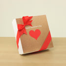 Red heart valentine designed 9-pc chocolate hard box