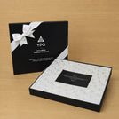 Corporate customized premium chocolate 42P hard box with top card.