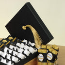 Graduation personalized decorated chocolate large leather tray