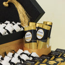 Graduation personalized decorated chocolate large leather tray