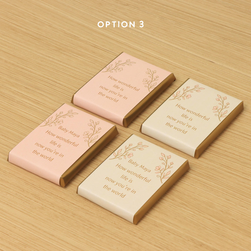 Baby girl personalized designed premium loose chocolate