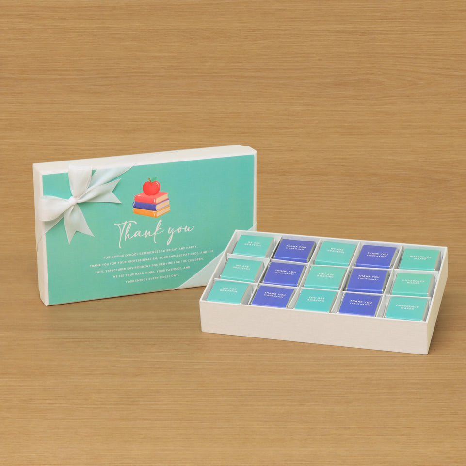 Teacher's appreciation " thank you 15-piece premium chocolate hard box