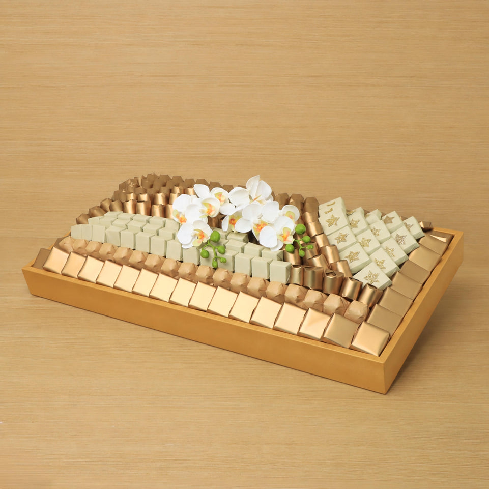 Premium chocolate large leather tray