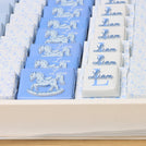 Baby boy safari blue theme with acrylic backdrop premium chocolate large leather tray