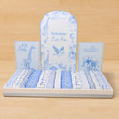 Baby boy safari blue theme with acrylic backdrop premium chocolate large leather tray