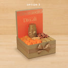 Happy Diwali Taj Mahal candle with chocolate & sweets medium hamper