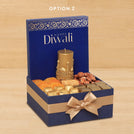 Happy Diwali Taj Mahal candle with chocolate & sweets medium hamper