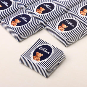 Personalized Baby Boy Teddy stripes D...