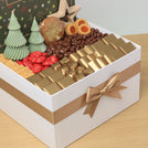 Season's Greeting designed with tree candle and decorated star premium chocolate & sweets extra large hamper