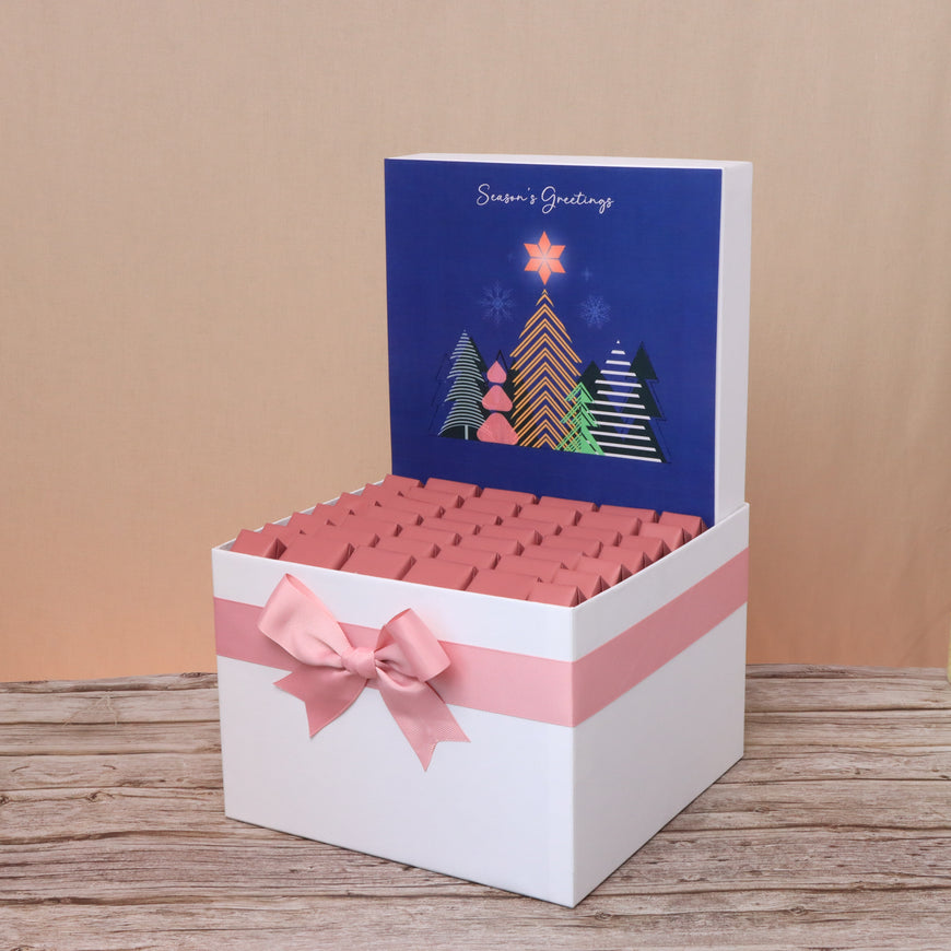 Season's greeting christmas tree designed premium chocolate large hamper