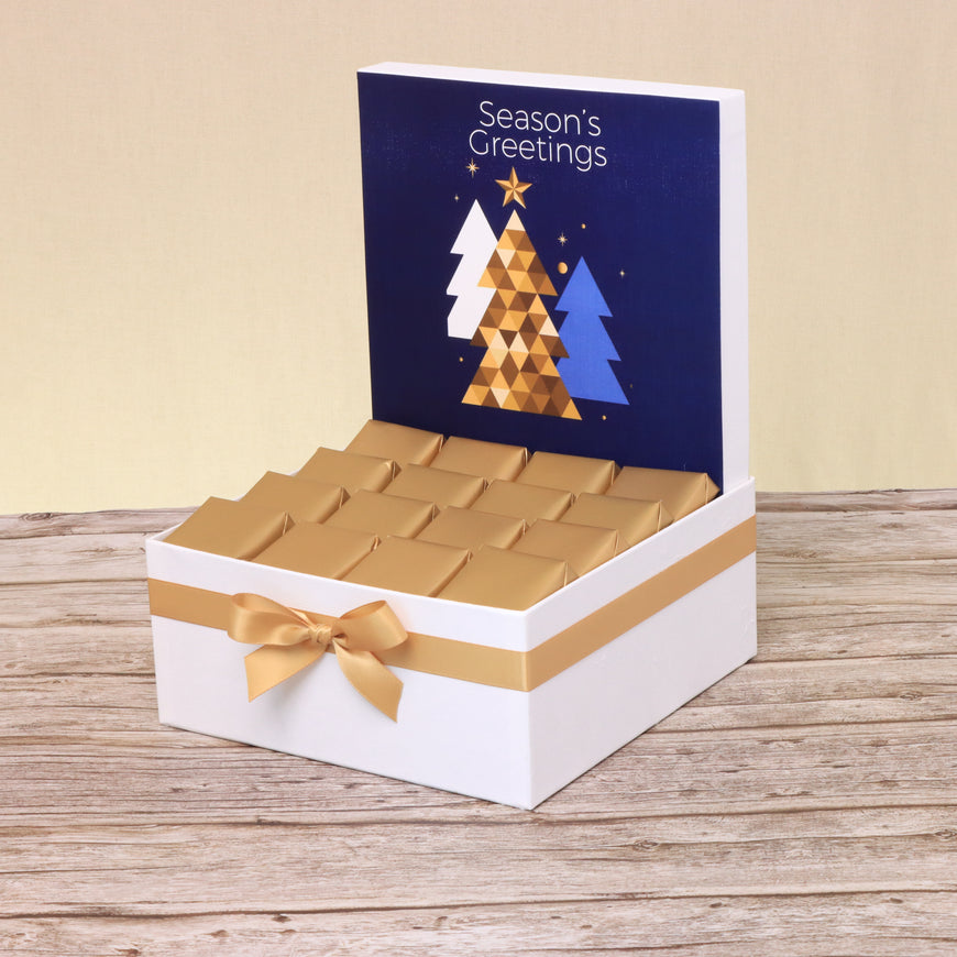 Season's greeting christmas tree designed premium chocolate medium hamper