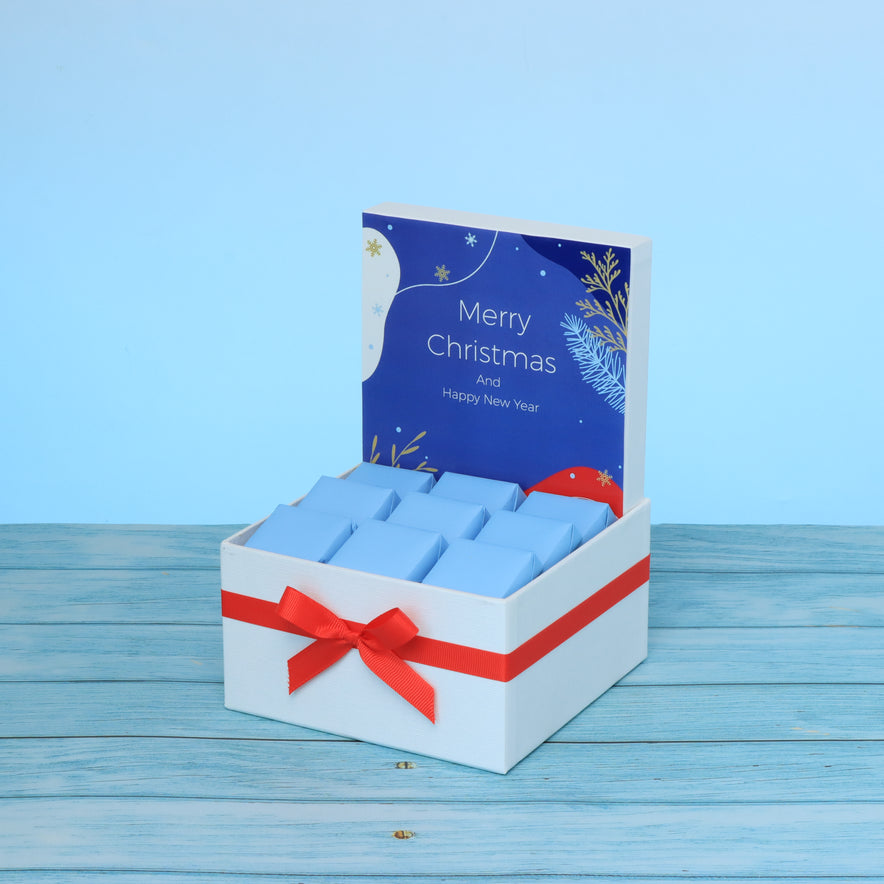 Merry christmas and happy new year designed premium chocolate small hamper
