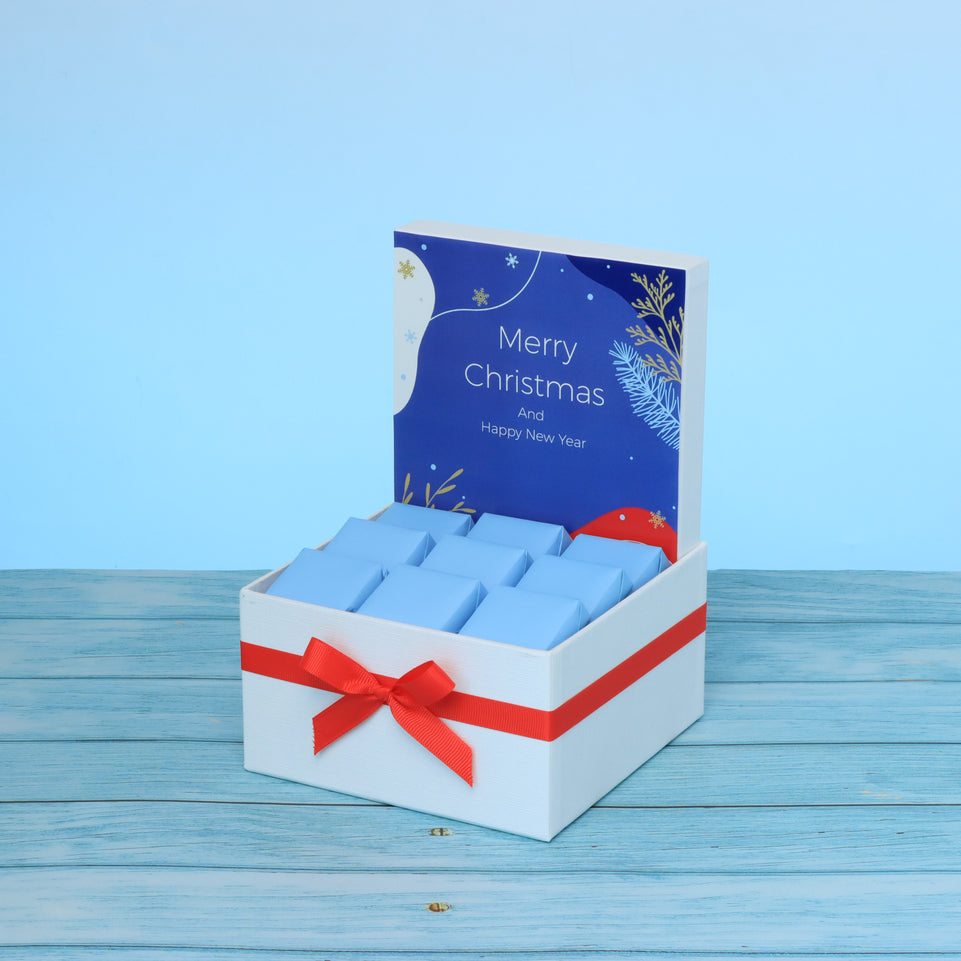 Merry christmas and happy new year designed premium chocolate small hamper