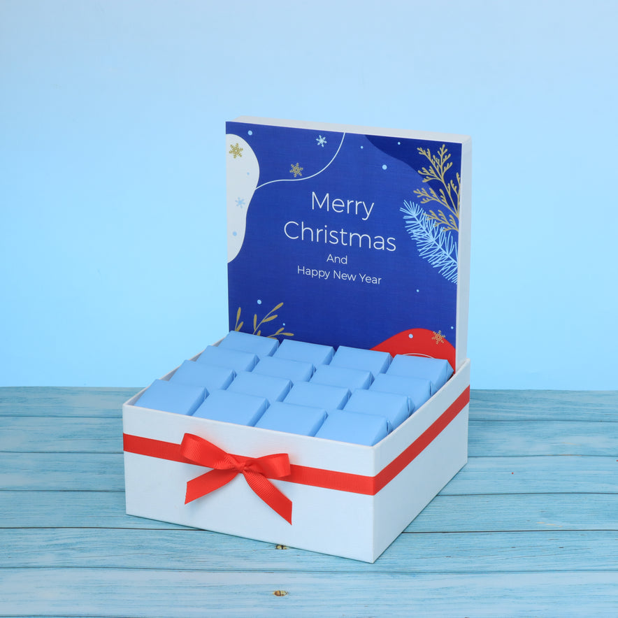 Merry christmas and happy new year designed premium chocolate medium hamper