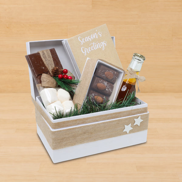 Rustic Christmas premium chocolate & sweets hamper