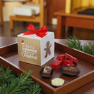 Christmas candy cane designed premium chocolate cube soft box