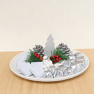 Glittery Christmas tree decorated premium chocolate ceramic plate