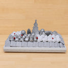 Glittery silver Christmas decorated premium chocolate leather tray