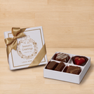 Season's greeting wreath designed premium chocolate 4P hard box