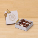 Season's greetings wreath designed premium chocolate 9 piece hard box