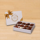 Season's greetings wreath designed premium chocolate 12 piece hard box