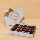 Season's greetings wreath designed premium chocolate 20 piece hard box