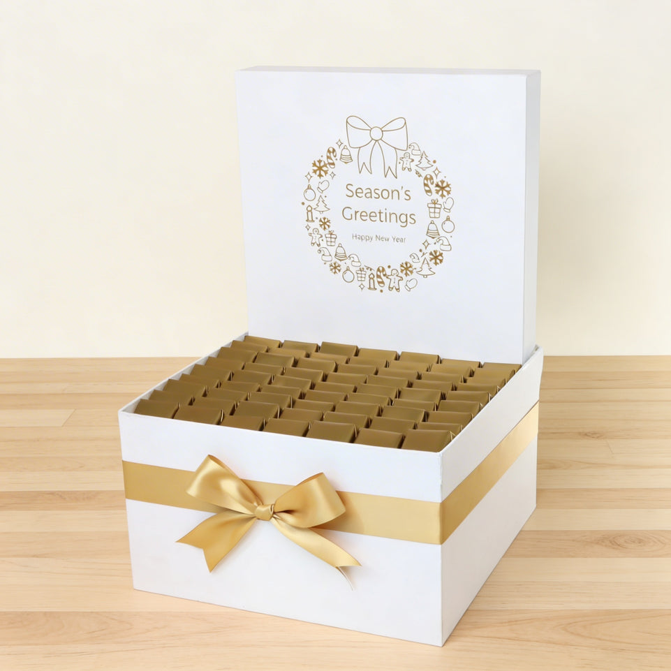 Season's greetings wreath designed premium chocolate extra large hamper