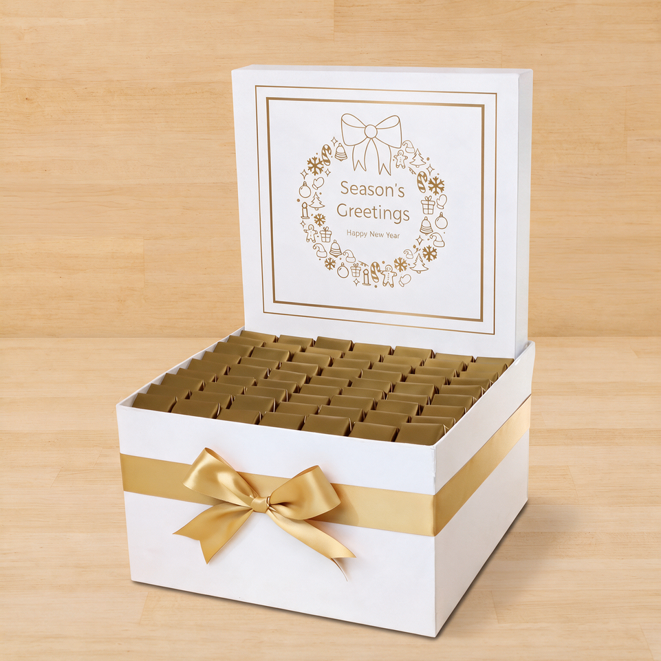 Season's greetings wreath designed premium chocolate extra large hamper