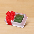 Set of 20 Merry Christmas & happy new year designed chocolate & almond dragees view top box