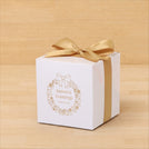 Set of 20 Season's greetings wreath designed premium chocolate cube box