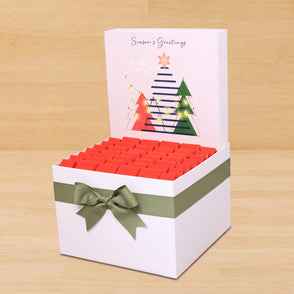 Season's greeting christmas tree desi...