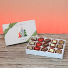 Set of 4 corporate customized season's greetings designed premium chocolate 15p hard box
