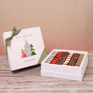 Set of 2 corporate customized season's greetings designed premium chocolate hard box