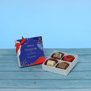 Set of 15 corporate customized merry christmas designed premium chocolate 4P hard box