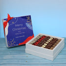 Set of 2 corporate customized merry christmas designed premium chocolate hard box