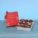 Set of 5 corporate customized merry christmas designed premium chocolate 9p hard box