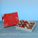 Set of 5 corporate customized merry christmas designed premium chocolate 12p hard box
