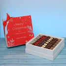 Set of 2 corporate customized merry christmas designed premium chocolate hard box