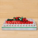 Season's greeting designed premium chocolate medium leather tray