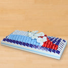 Season's greetings designed premium chocolate large leather tray