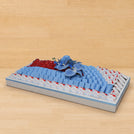 Season's greetings designed premium chocolate large leather tray