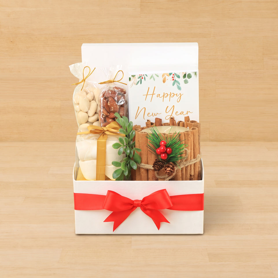 Happy New Year designed premium chocolate & sweets medium hamper