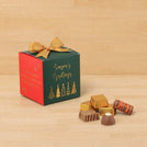 Set of 20 christmas designed premium chocolate soft cube box