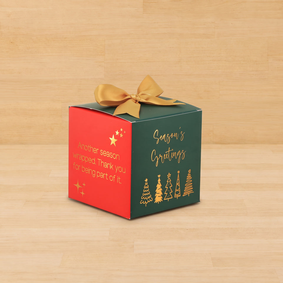 Set of 20 christmas designed premium chocolate soft cube box