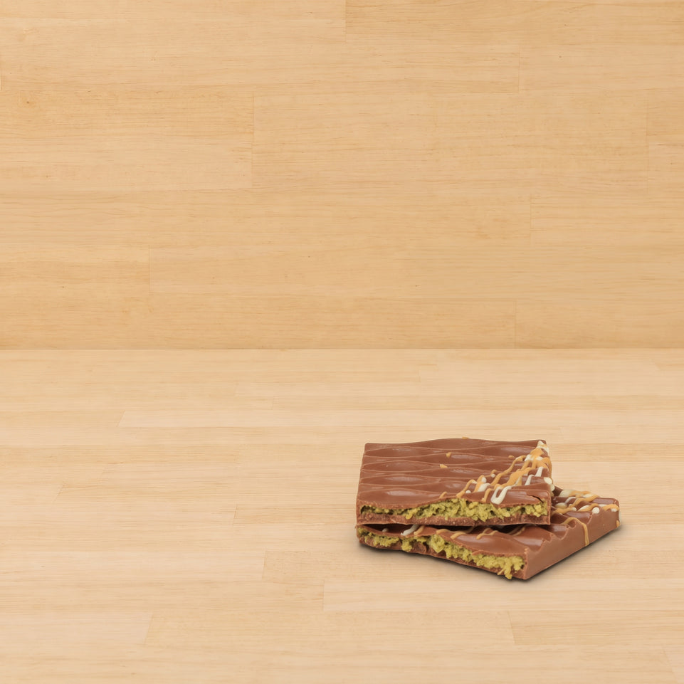 Set of 3 Season's greetings designed Dubai premium pistachio knafeh bar
