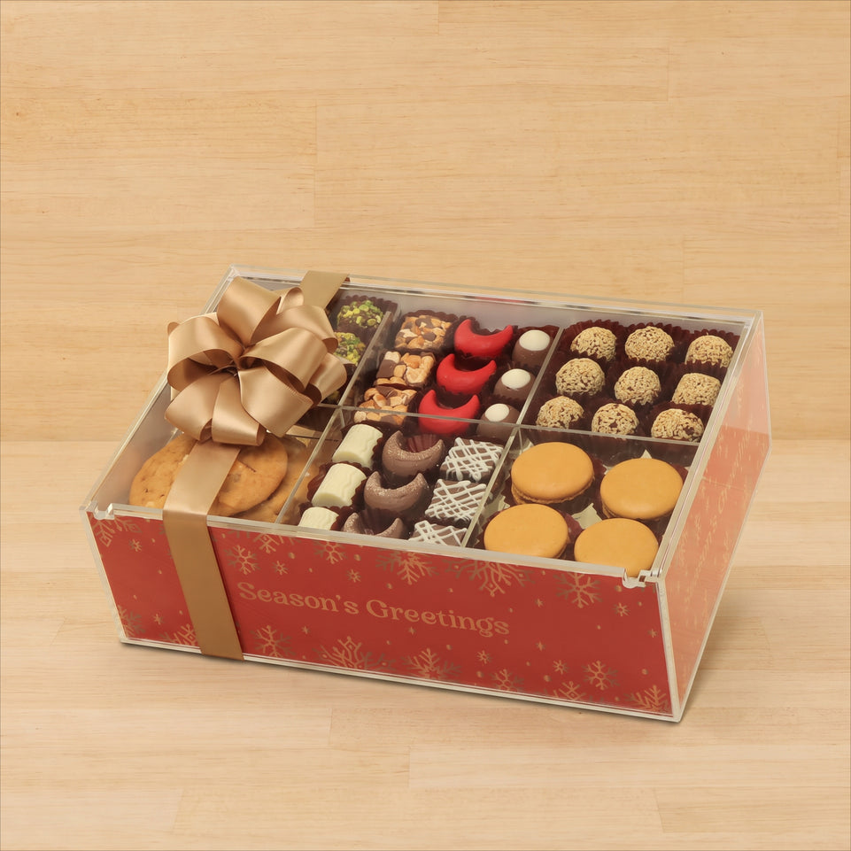 Christmas designed premium chocolate acrylic medium tray