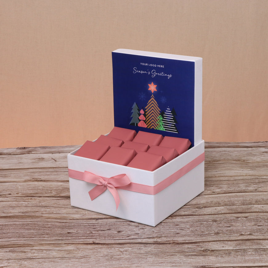 Corporate customized Season's greeting premium chocolate small hamper