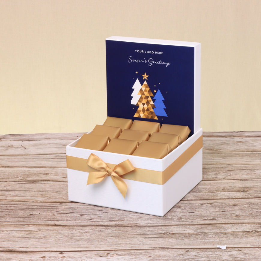 Corporate customized Season's greeting premium chocolate small hamper